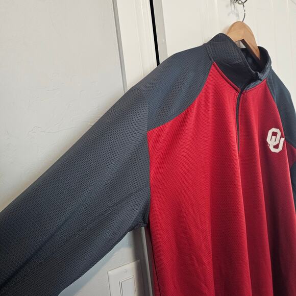 Knights Apparrel Oklahoma Sooners Pullover Mens 2X Red OU SEC College 1/4 Zip - Picture 5 of 9